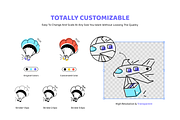 Animated Aircraft Doodle Set, a Duotone Icon by Vectors Market (Thumbnail 3 of 9)