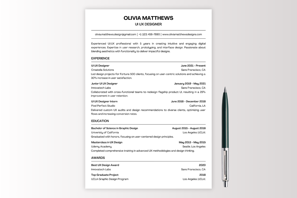 Resume ATS Friendly - CV, a Resume Template by Glücklich Studio (Photo 4 of 7)