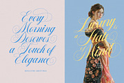 Roselvine Greetings Romantic Script, a Script Font by Letterhend Studio (Thumbnail 8 of 10)