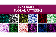 12 floral seamless patterns, a Pattern Graphic by mnke art studio (Thumbnail 1 of 5)