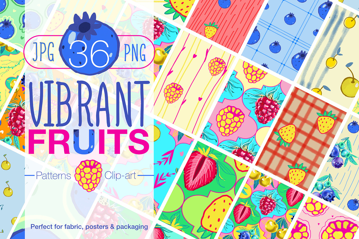 Vibrant Fruits | Patterns & Clip art, a Pattern Graphic by Art_halych (Photo 1 of 13)