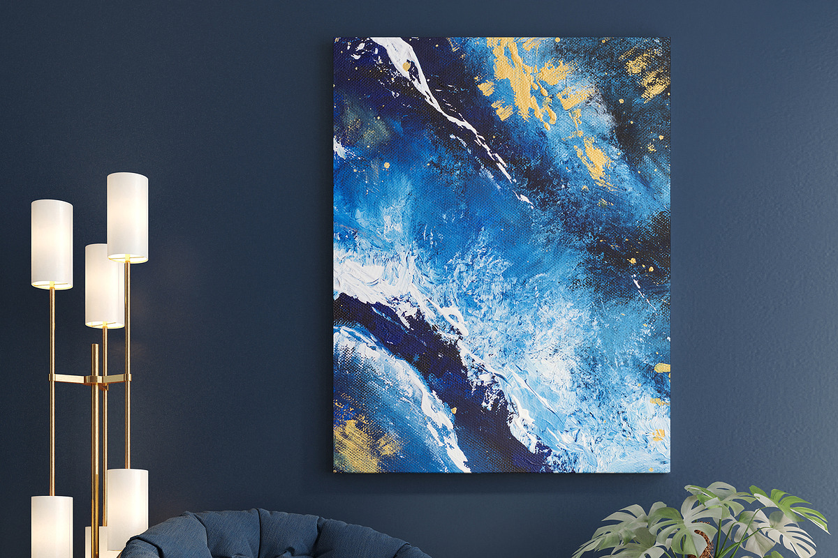 Acrylic abstract blue backgrounds, a Texture Graphic by Holovei (Photo 4 of 5)