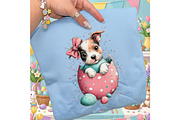 Whimsical Funny Easter Dog Clipart, an Illustration by designcity5 (Thumbnail 3 of 5)