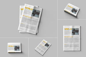 Newspaper Mockups, a Print Template by artimasa
