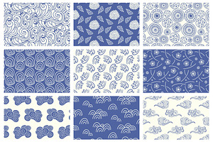 36 Japanese Seamless Vector Patterns