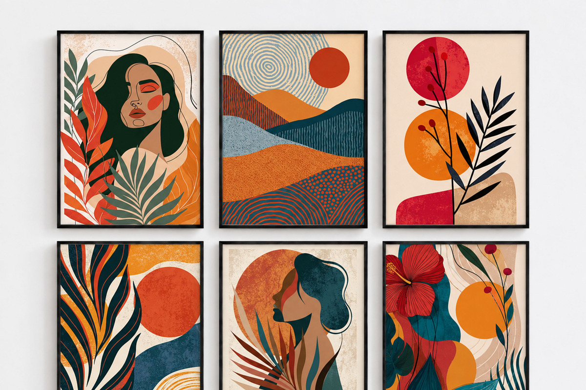 550+ Boho Wall Art Prints Bundle, a Decorative Illustration by Selenique Studio (Photo 6 of 12)