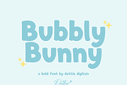 Bubbly Bunny Font – Handwritten Bold, a Font by Dottie Digitals (Thumbnail 1 of 2)