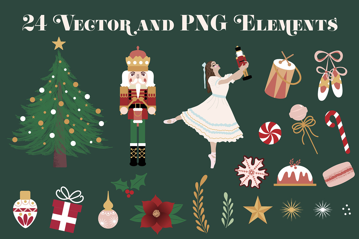 Nutcracker Christmas Clipart, an Illustration by The Audacious Brush (Photo 2 of 9)