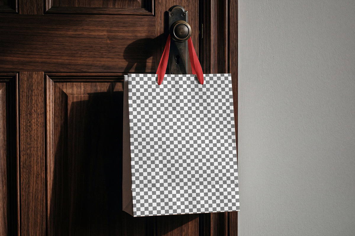 Paper Shopping Bag Mockup, a Packaging Mockup by Designer Dude (Photo 2 of 2)