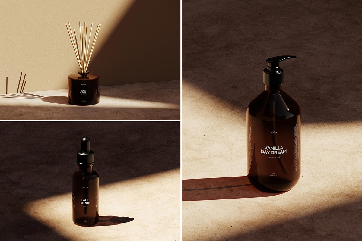 Aura Cosmetic Mockup Collection, a Packaging Mockup by Mockup Line (Photo 6 of 8)