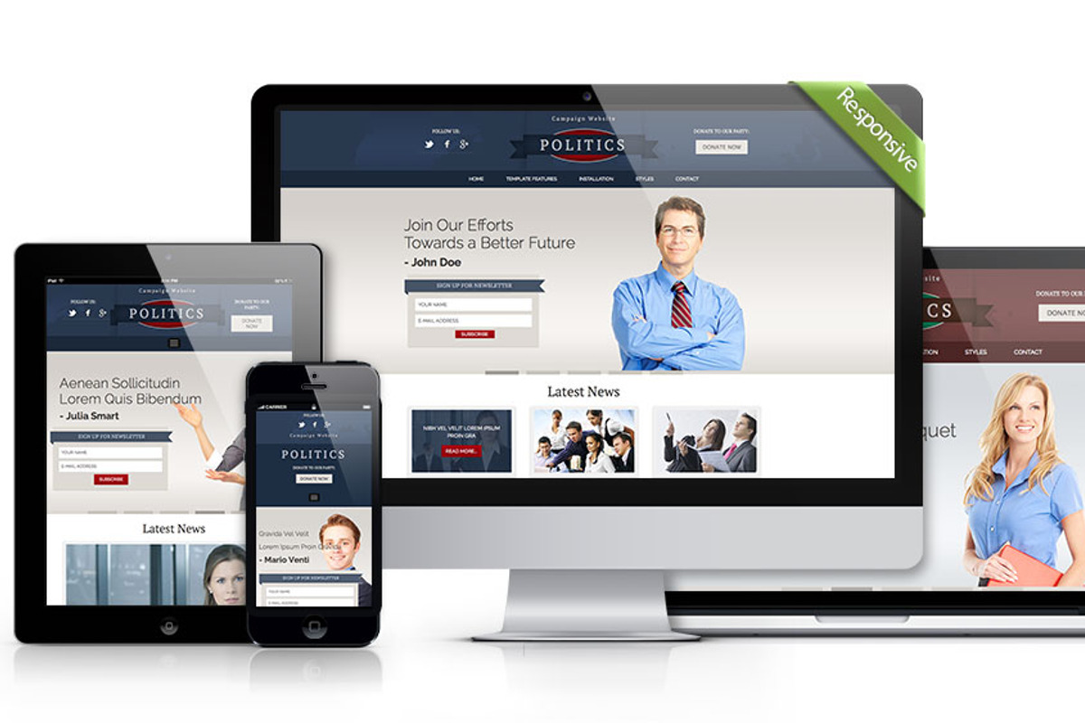 Hot Politics, a Websites & App Template by hot-themes (Photo 1 of 4)