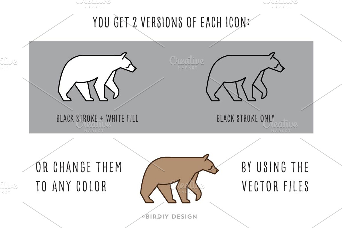 Rustic Monoline Icons and Designs, an Outline Icon by BirDIY Design (Photo 10 of 10)