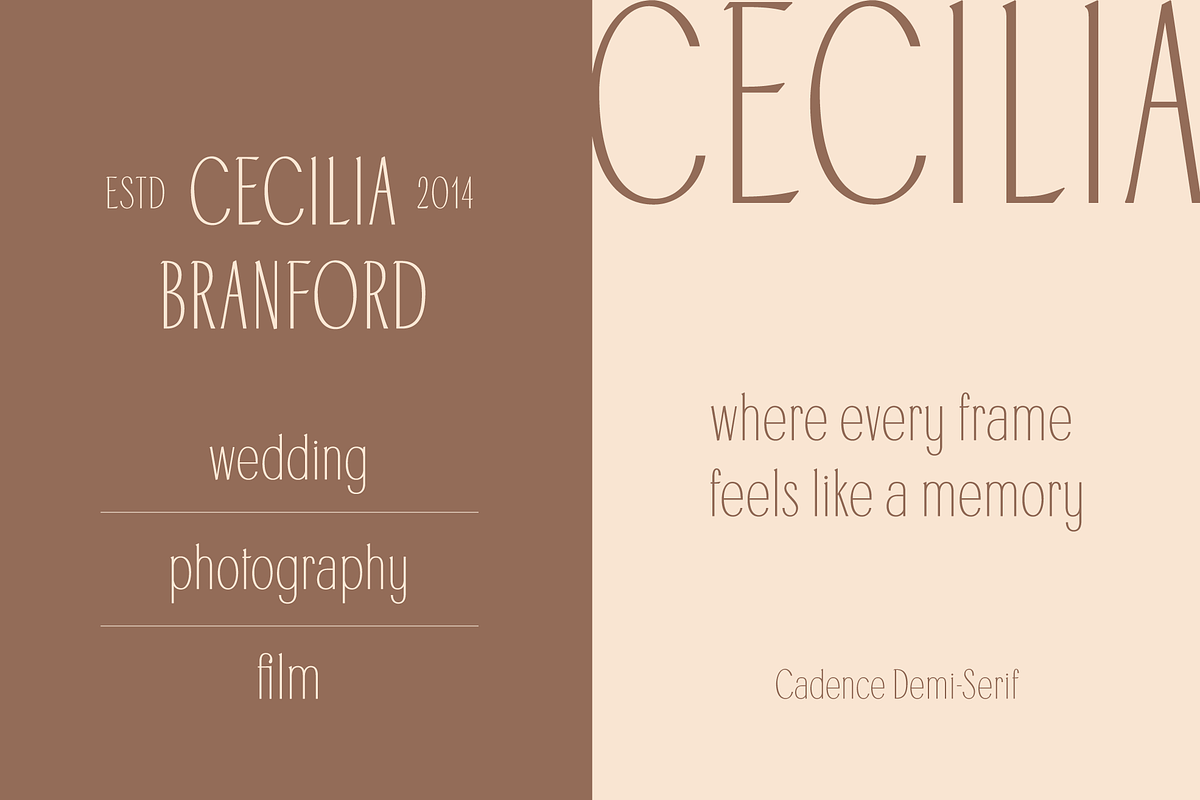 Cadence Demi-Serif Display Font, a Serif Font by Type and Graphics Studio (Photo 12 of 28)