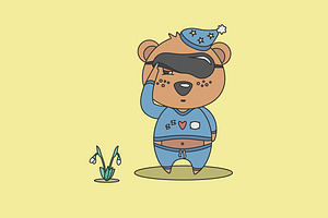 Bear and the snowdrop