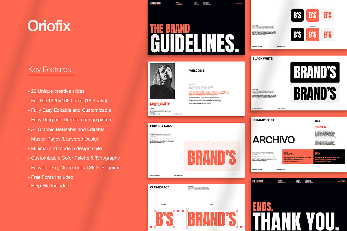 Brand Guideline Presentation, a Presentation Template by Oriofix (Photo 2 of 10)
