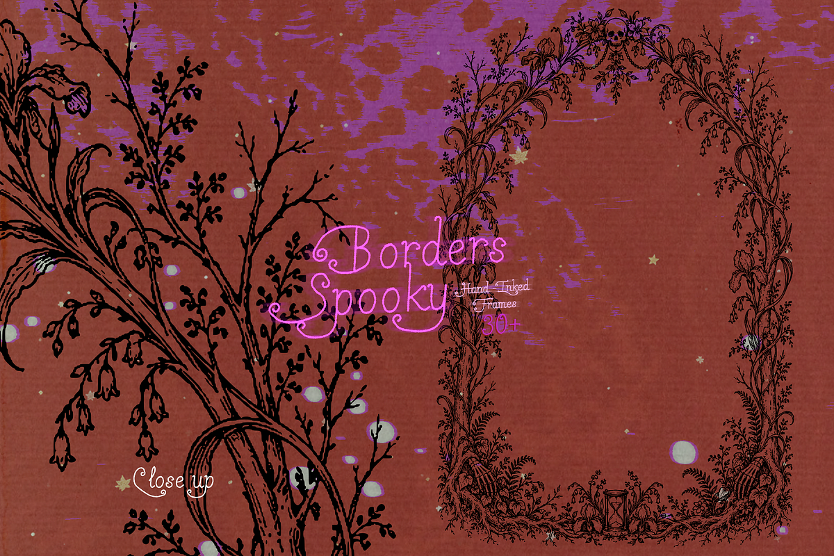 Spooky Halloween Borders, a Decorative Illustration by Lilithcollageart (Photo 5 of 10)