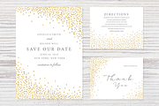 Gold Confetti Wedding Invitation Set, an Invitation Template by Pixejoo (Thumbnail 2 of 4)