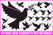 Peace Bird Silhouette Pack, an Illustration by jahid234 (Thumbnail 1 of 21)