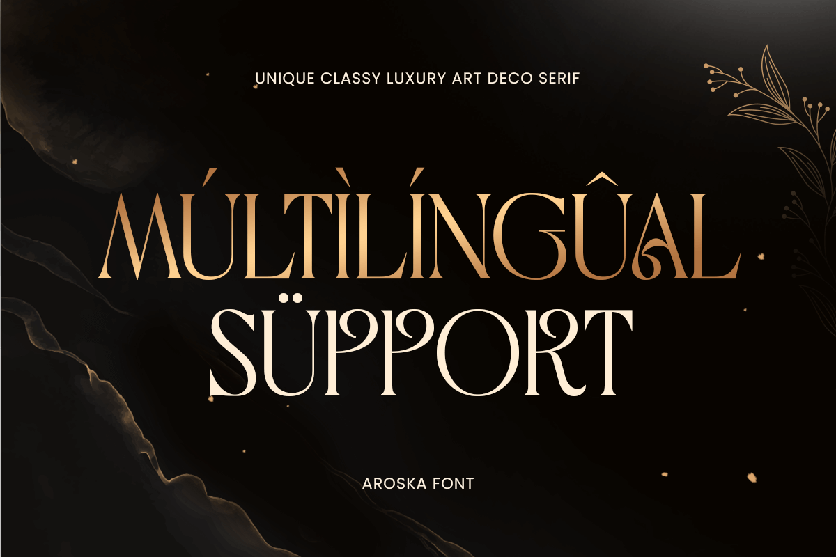 Aroska - Unique Luxury Art Deco Font, a Serif Font by Sensatype (Photo 12 of 12)