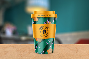 Reusable Coffee Cup Mockup