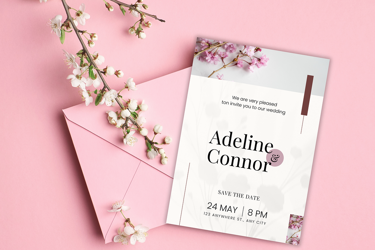 Floral Wedding Canva Template Set, an Invitation Template by TemplateCastleStore (Photo 3 of 9)
