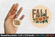 Fall Round Keychain SVG PNG Bundle, an Illustration by Actual Pixel (Thumbnail 8 of 20)