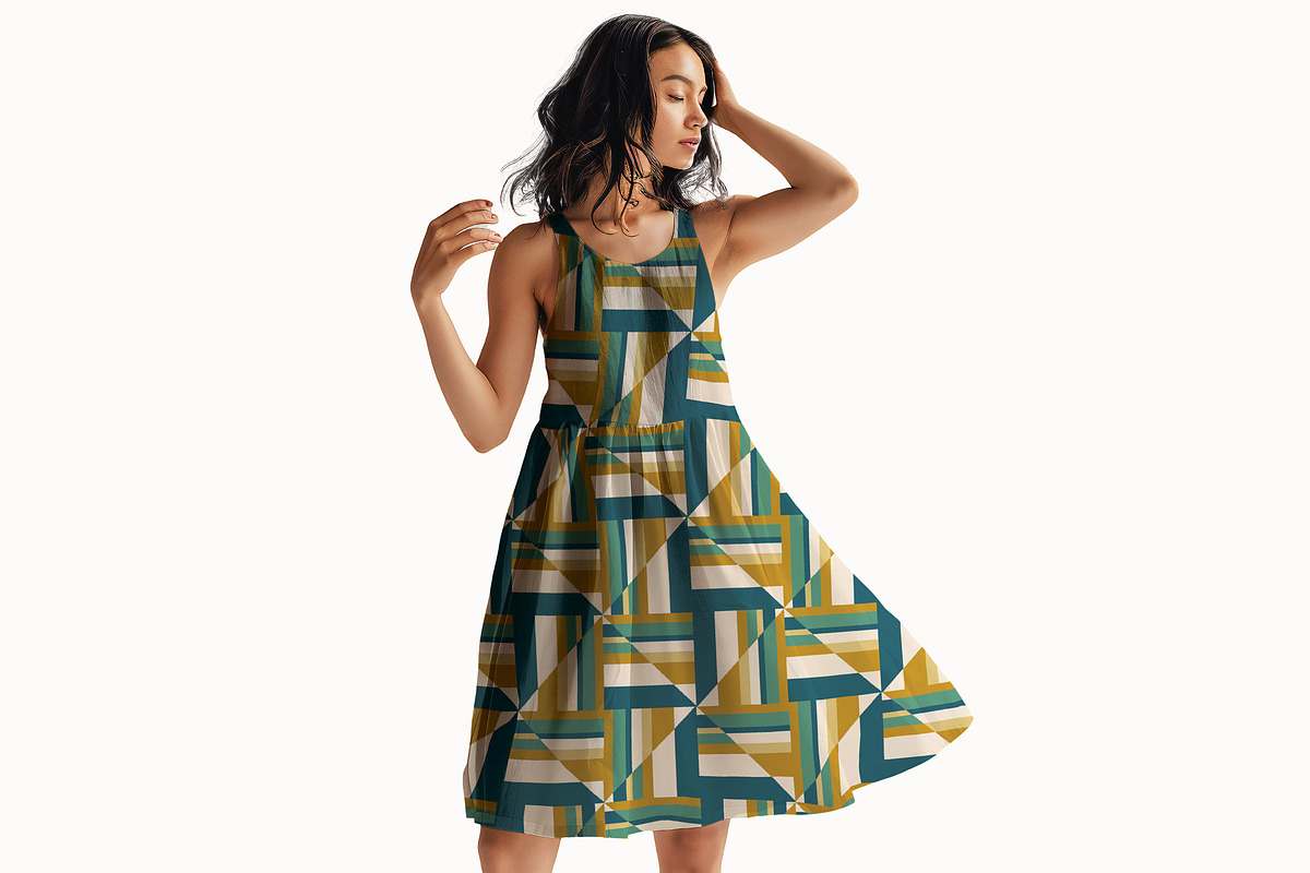 Colorful Triangle Geometric Pattern, a Pattern Graphic by StudioGlouna (Photo 7 of 9)