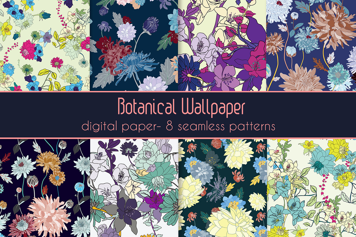 Botanical Seamless Vector, a Pattern Graphic by Ania Illustration (Photo 1 of 9)