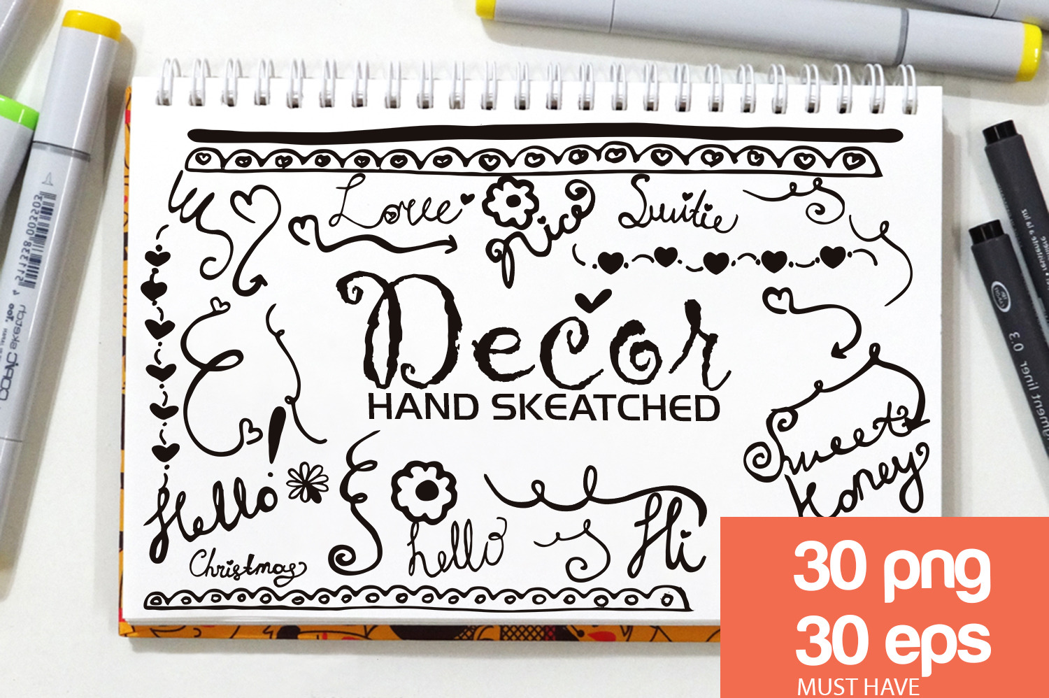Decor ClipArt - Vector & PNG, a Decorative Illustration by Creative Shop