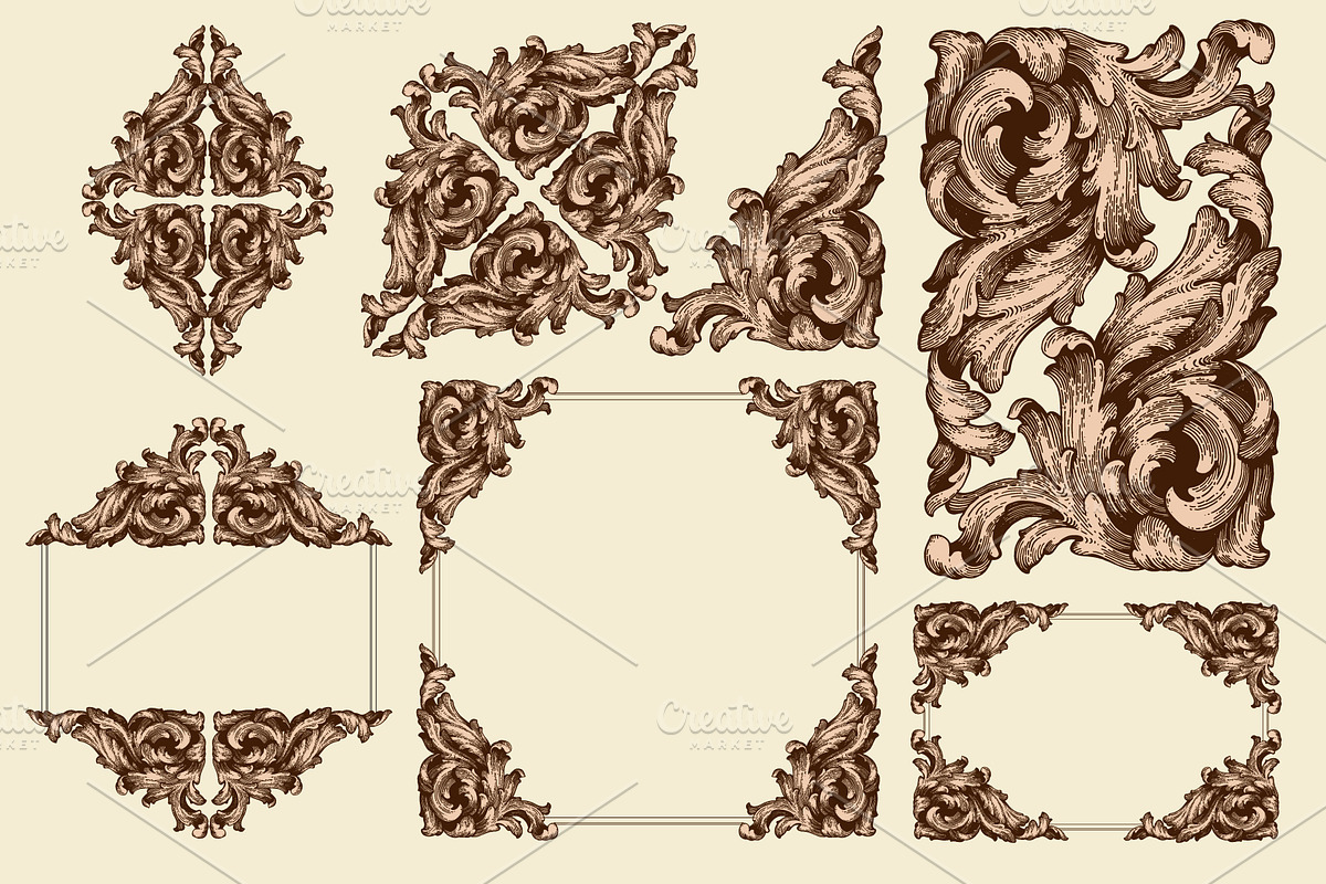 Decorative frames and borders svg, a Decorative Illustration by Samira (Photo 4 of 7)