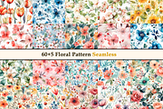 Watercolor Floral Pattern V2, a Texture Graphic by Negarin Digital Art (Thumbnail 4 of 8)