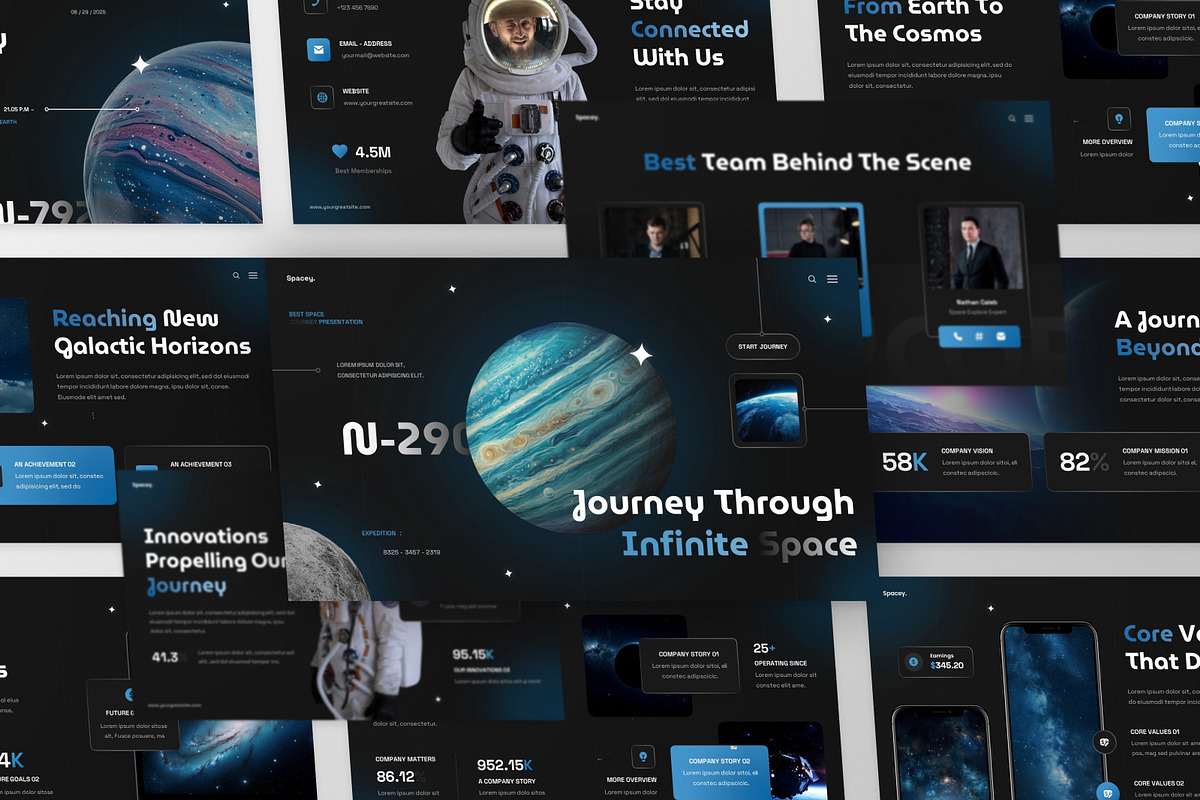 Space PowerPoint Template, a Presentation Template by MtvtdArt (Photo 4 of 6)