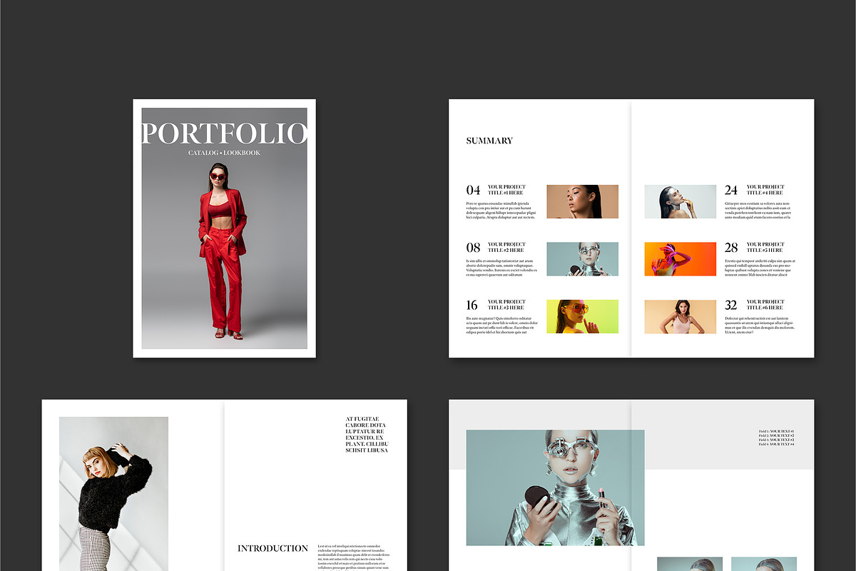 Minimalist Portfolio Layout (A4+US), a Brochure Template by tomsarraipodesign (Photo 2 of 2)