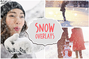 60 Falling Snow Overlays