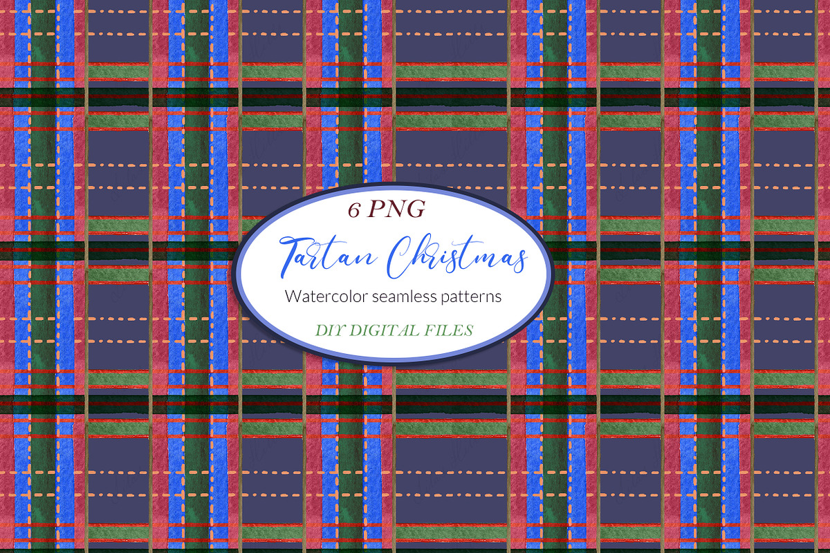 Christmas Tartan Seamless Patterns, a Pattern Graphic by LABFcreations (Photo 1 of 6)