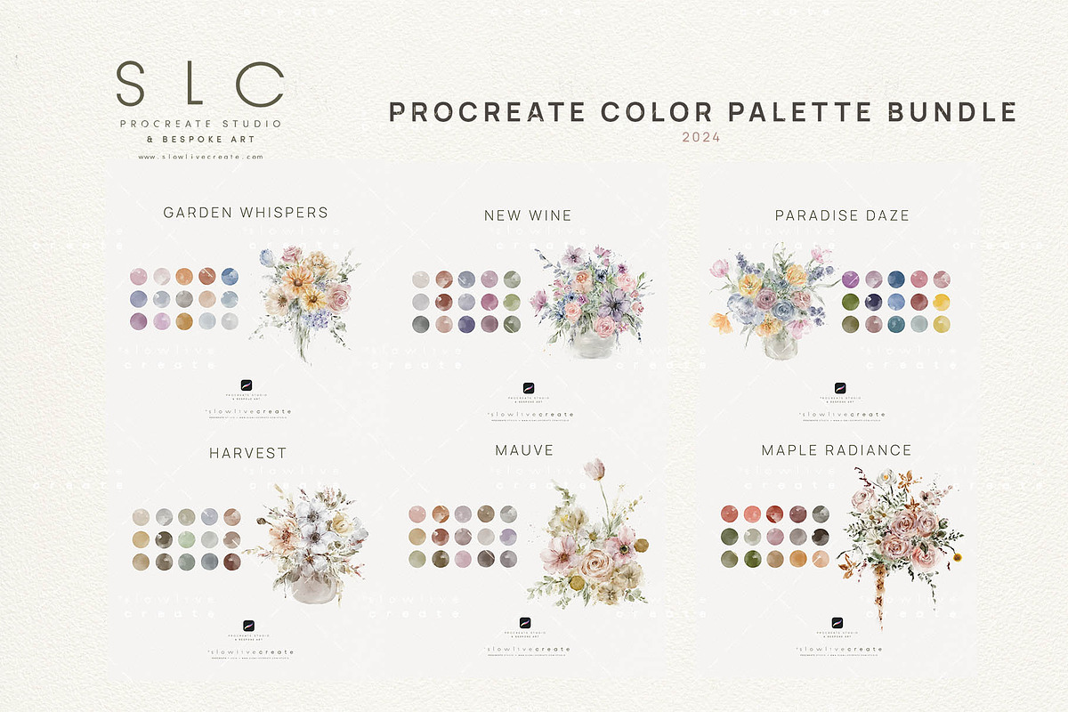 17 Procreate Color Palette - BUNDLE, a Palette Add-On by slowlivecreate (Photo 7 of 7)
