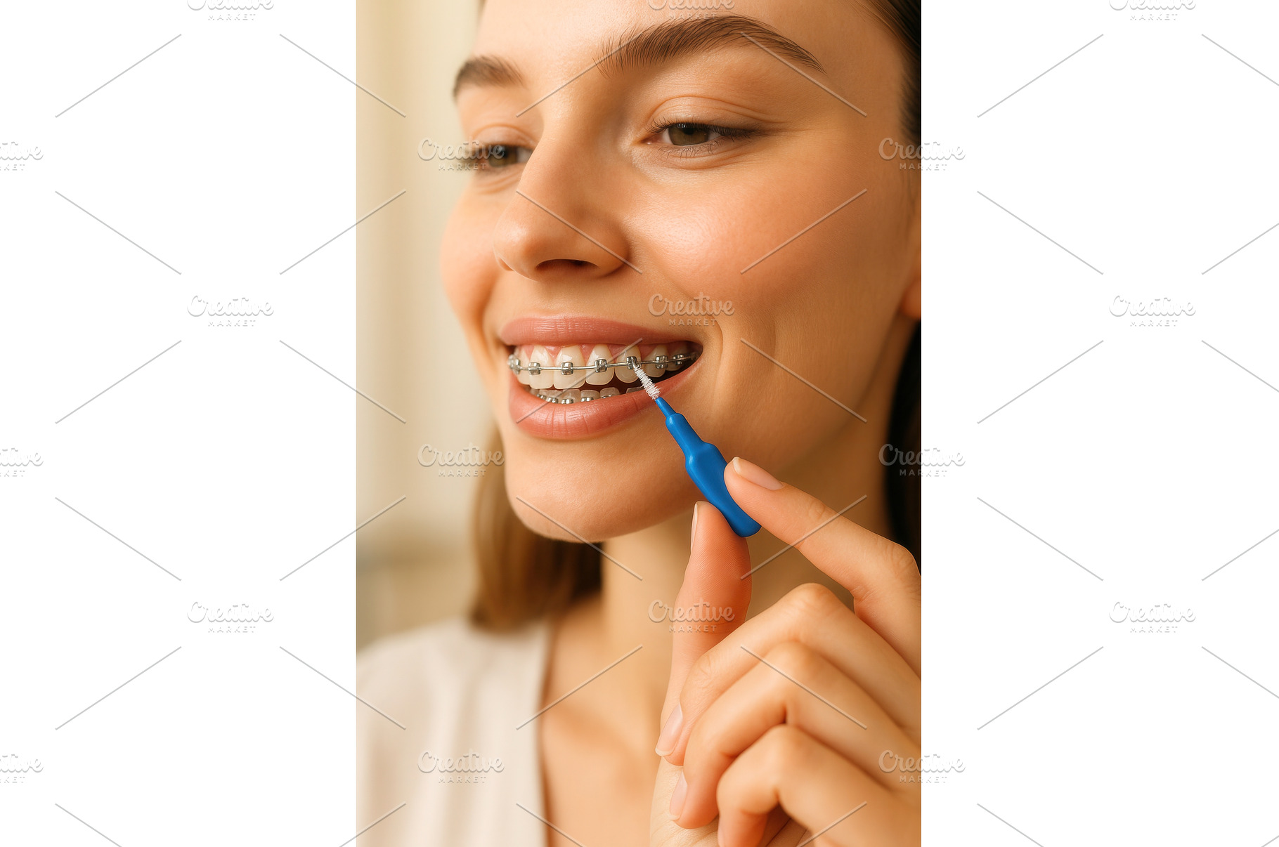 A young Caucasian woman with braces, a Person Photo by Sergey Kotenev