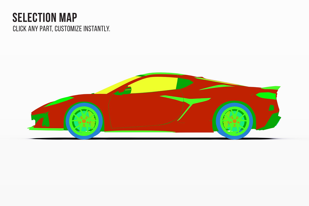 2026 Hyper Performance Coupe Set, an Advertising Mockup by Halal Graphic Studio (Photo 6 of 12)