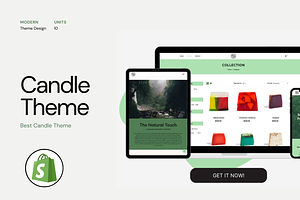 Shopify Candle Theme Light Green