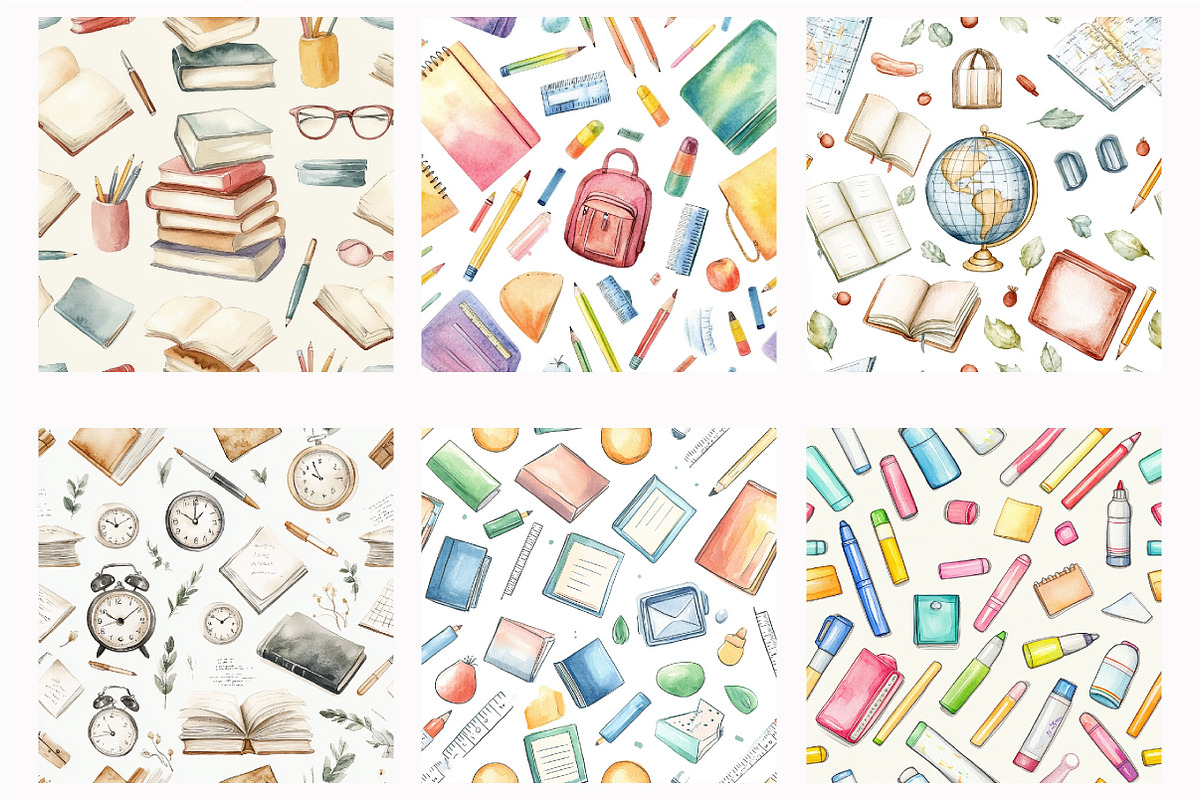 School Days Seamless Patterns, a Pattern Graphic by Design Market (Photo 3 of 3)