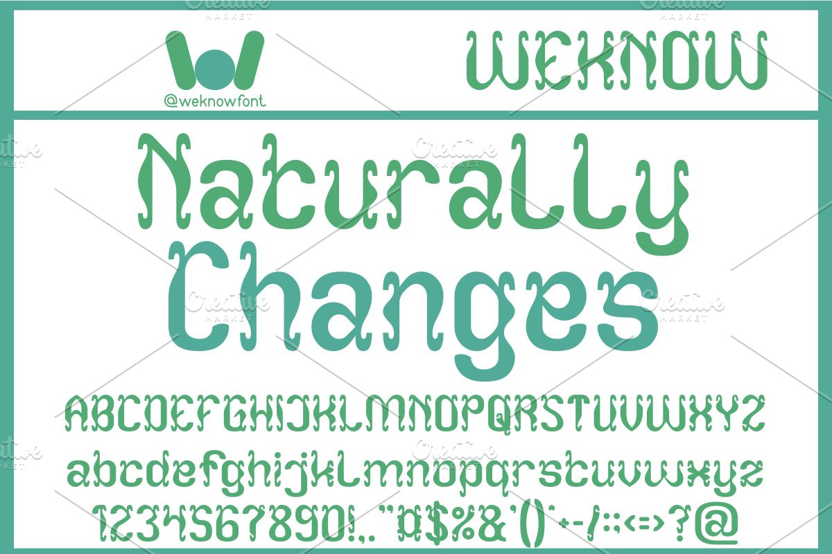 Naturally Changes font, a Font by weknow (Photo 1 of 8)