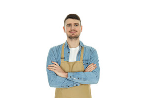 Concept of occupation, waiter isolated on white background, a Person Photo by AtlasStudio PRO
