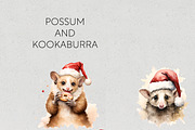 Christmas Australian Animals Clipart, a Seasonal Illustration by Pawcasso's Portraits (Thumbnail 3 of 9)