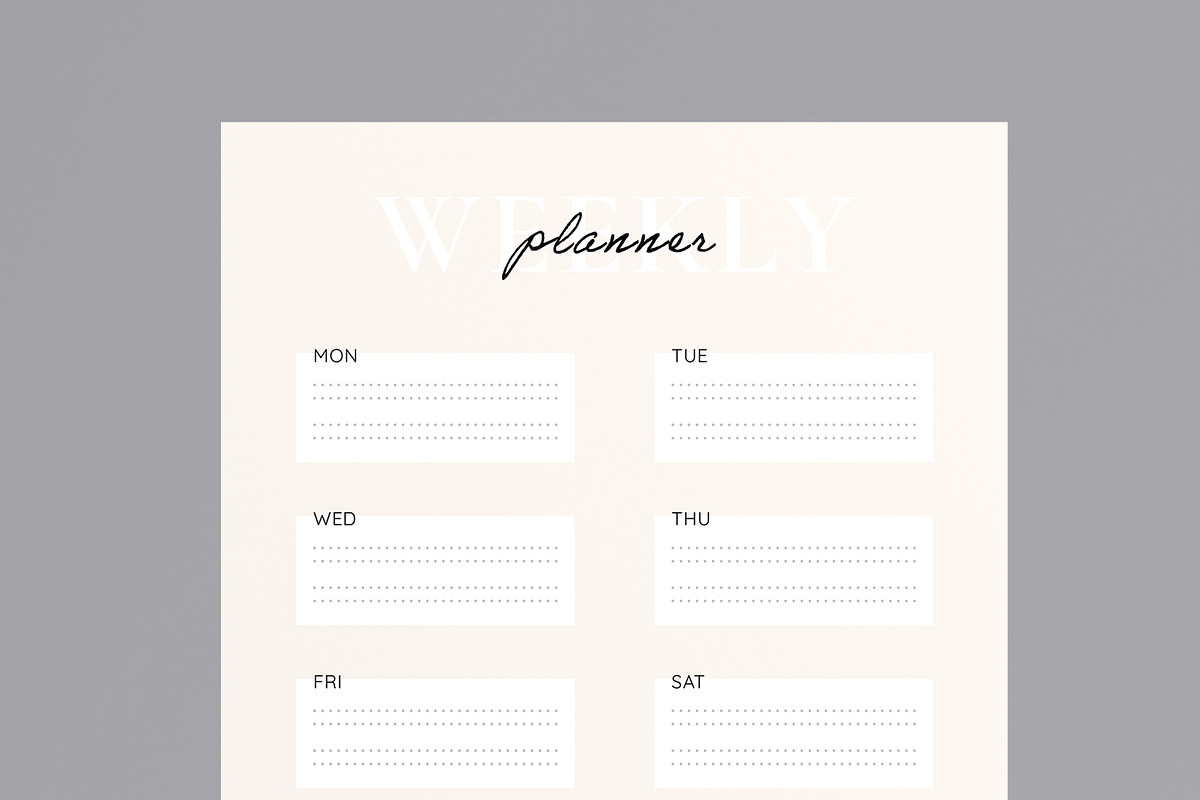 Daily and Weekly Planner Layout, a Stationery Template by MightyDesign (Photo 4 of 8)