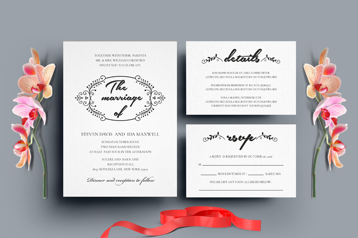 Wedding Invitation Set - VII, an Invitation Template by TemplateCrafts (Photo 2 of 4)