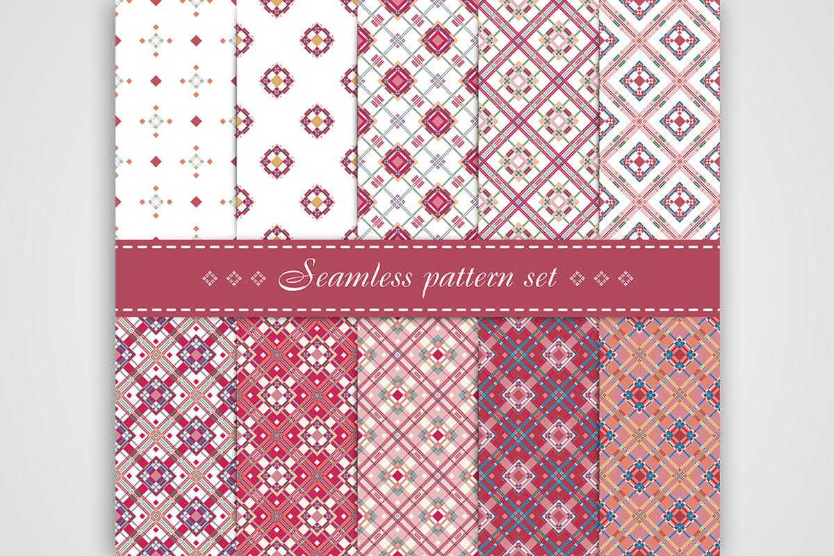 10 Elegant vector seamless patterns, a Pattern Graphic by leezarius