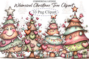 Whimsical Christmas Tree Clipart Bun, an Illustration by designcity5 (Thumbnail 1 of 5)