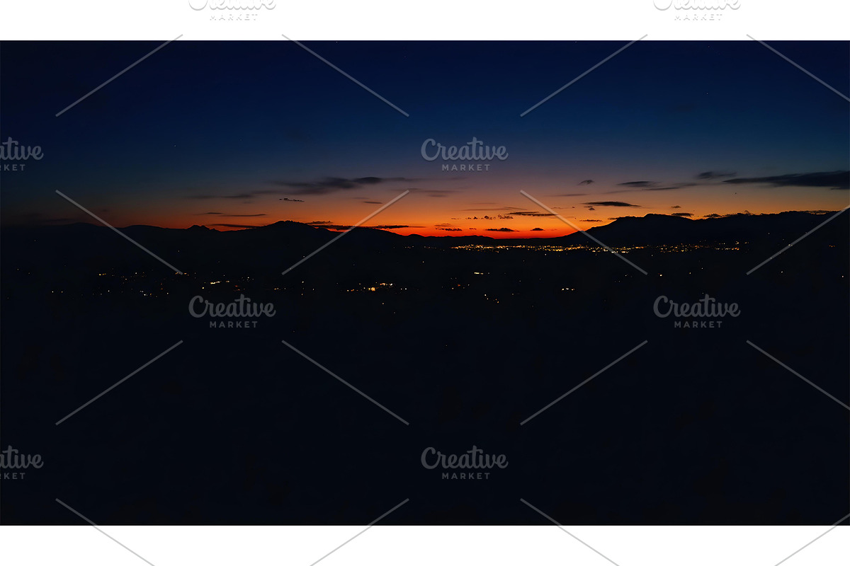 Gradient colorful sunset picture, a Wallpaper Graphic by Elen_Art