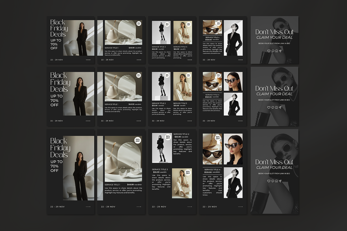 Black Friday Instagram Posts | Canva, a Social Media Template by Meraki Templates (Photo 6 of 8)