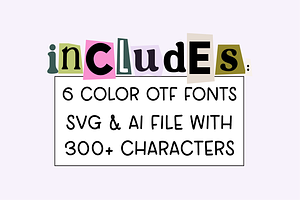 RANSOM CUTOUTS Font And SVG Letters